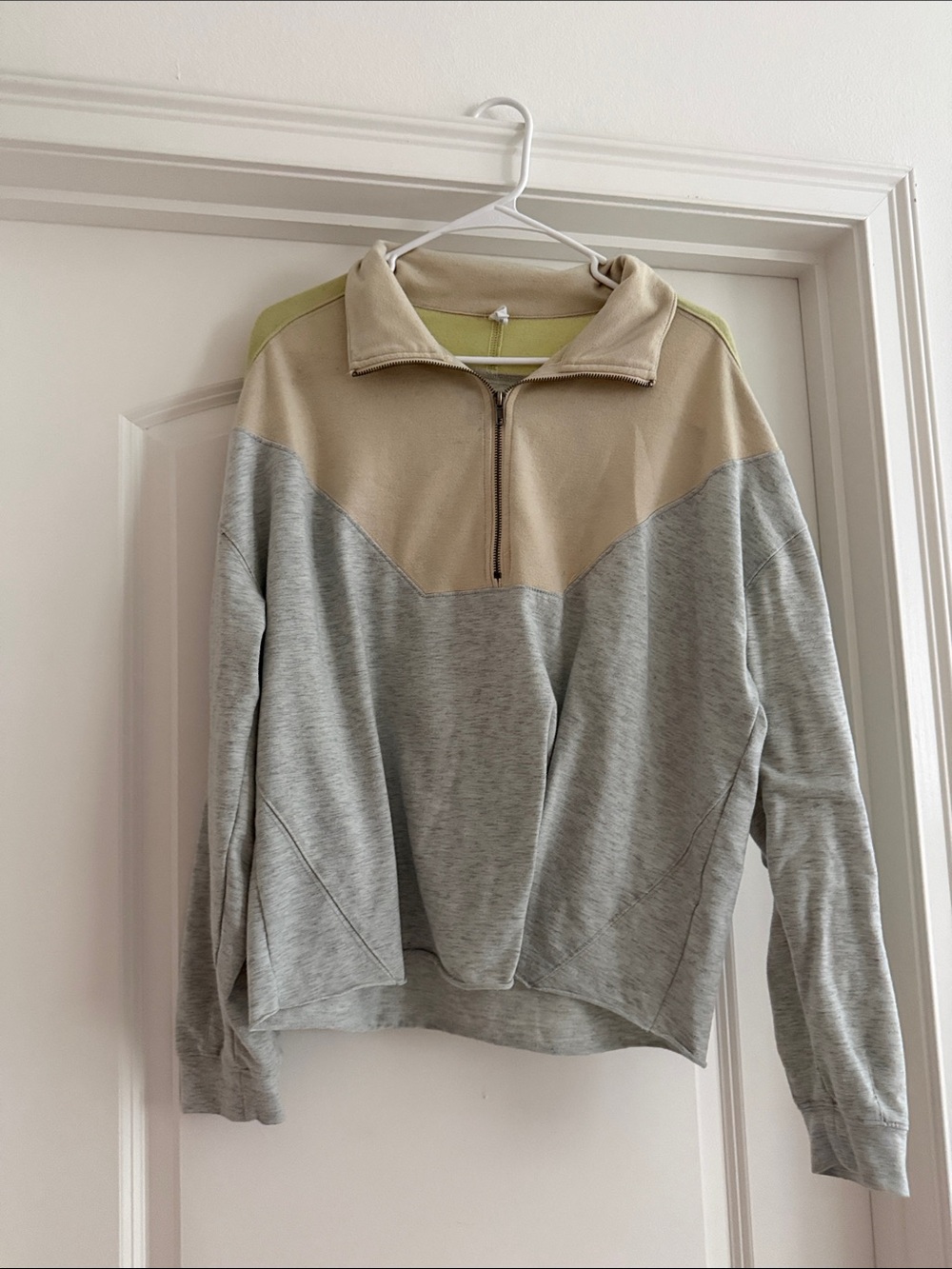 Wishlist Beige Zippered Top